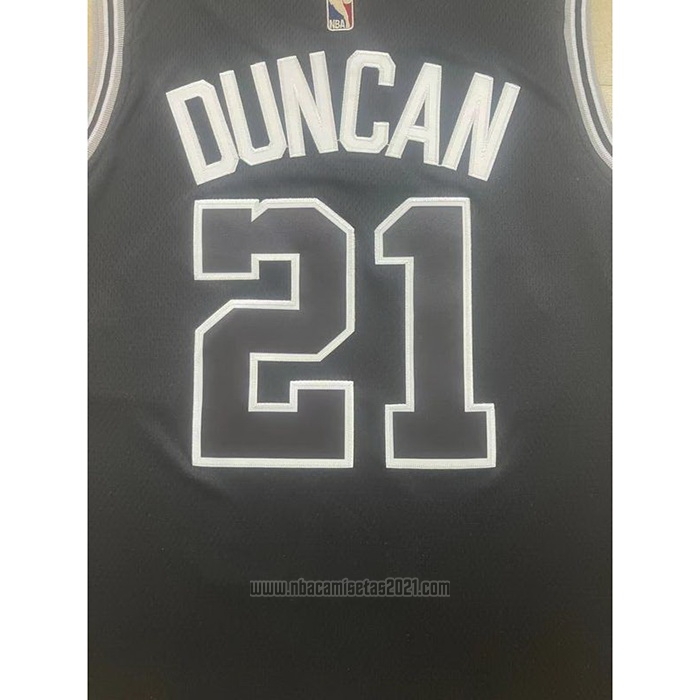 Camiseta San Antonio Spurs Tim Duncan #21 Statement 2022-23 Negro
